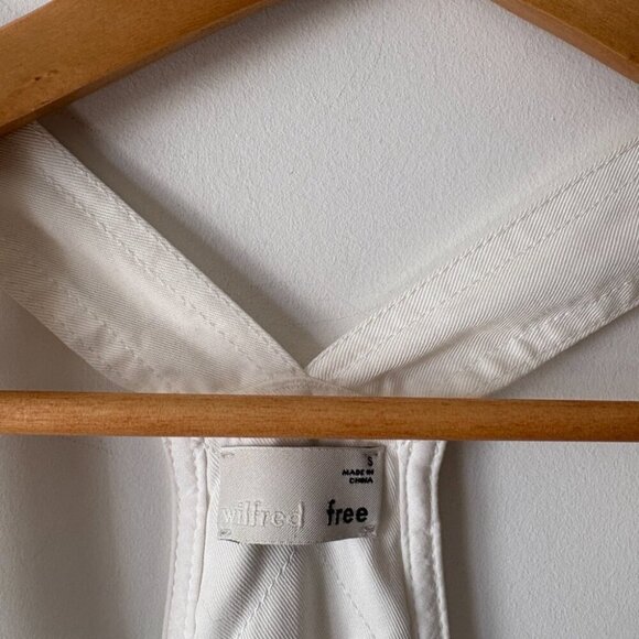 Aritzia Wilfred Beatriz Romper Shirt Overalls White Size Small - Picture 7 of 7